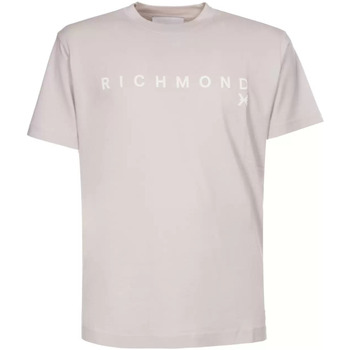 Vêtements Homme Rwp20225sh | Albanse John Richmond t-shirt logo blanc gris Gris