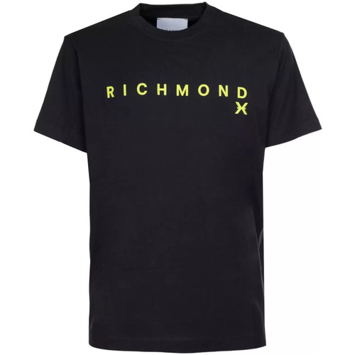 Vêtements Homme Chaussures femme à moins de 70 John Richmond T-shirt à logo jaune Noir