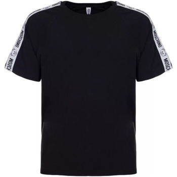 Vêtements Homme Mot de passe Moschino t-shirt noir rayures our Noir