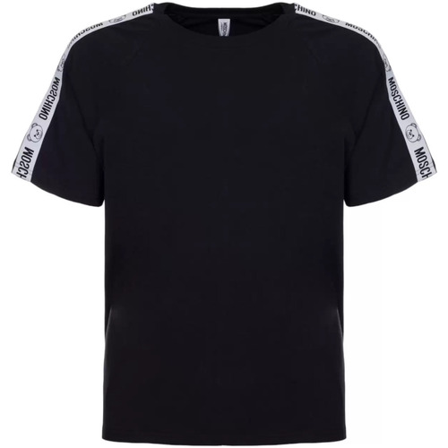 Vêtements Homme Mot de passe Moschino t-shirt noir rayures our Noir