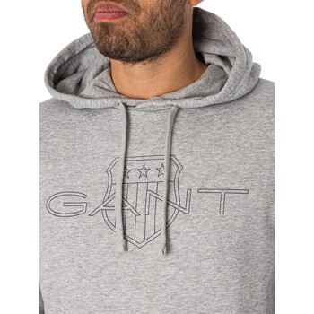 Gant Sweat à capuche avec logo graphique Gris