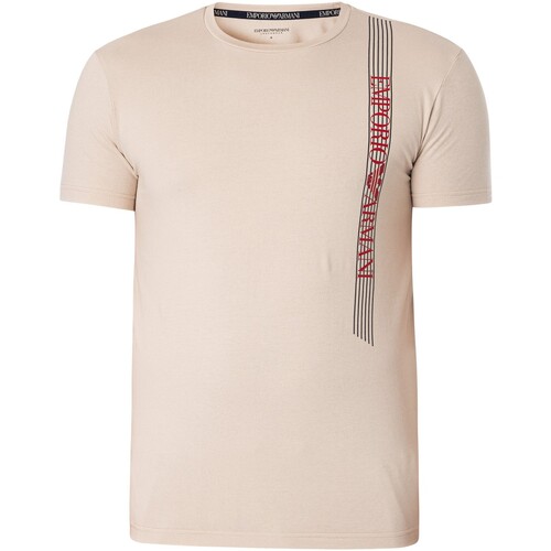 Vêtements Homme T-shirts manches courtes Emporio Armani T-shirt ras du cou Beige