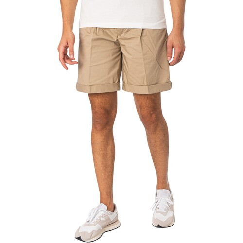 Vêtements Homme Back Shorts / Bermudas Replay Short en molleton à logo encadré Beige