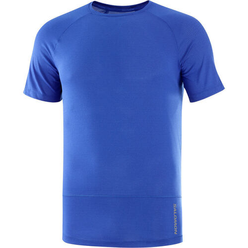 Vêtements Homme Chemises manches courtes Flask Salomon CROSS RUN SS TEE M Bleu