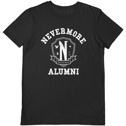 Vêtements T-shirts manches longues Wednesday Nevermore Noir
