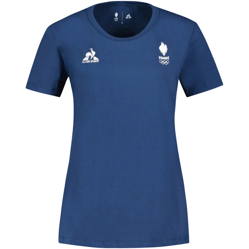 Vêtements Homme T-shirts manches courtes Le Coq Sportif T-shirt coton col rond Bleu