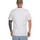 Vêtements Homme T-shirts & Polos Moschino Tee-shirt  blanc rayé logo caoutchouté Blanc
