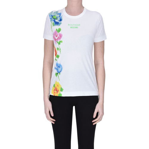 Vêtements Femme Love Moschino Vestito modello T-shirt con stampa Bianco Moschino TPS00003119AE Blanc