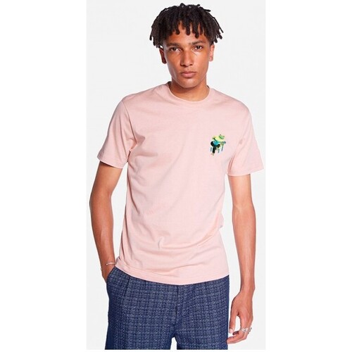Vêtements Homme T-shirts manches courtes Ollow Olow Bonjo Tshirt Pink Rose