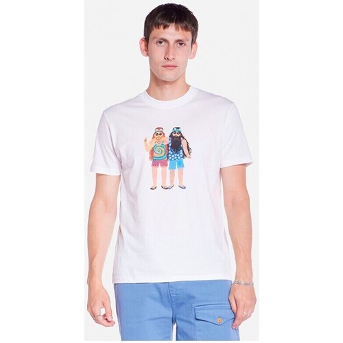 Vêtements Homme T-shirts manches courtes Ollow Olow Katmandu Tshirt Off White Blanc