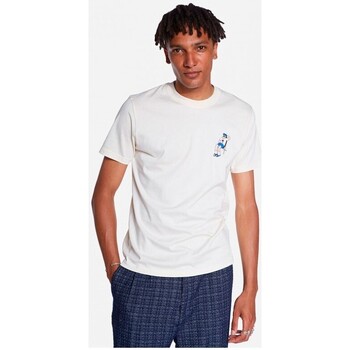 Vêtements Homme T-shirts manches courtes Ollow Olow Blue Hippie Tshirt Ivory Beige