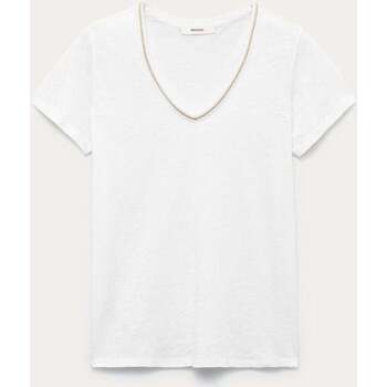 Vêtements Femme Tops / Blouses Promod T-shirt col V Blanc