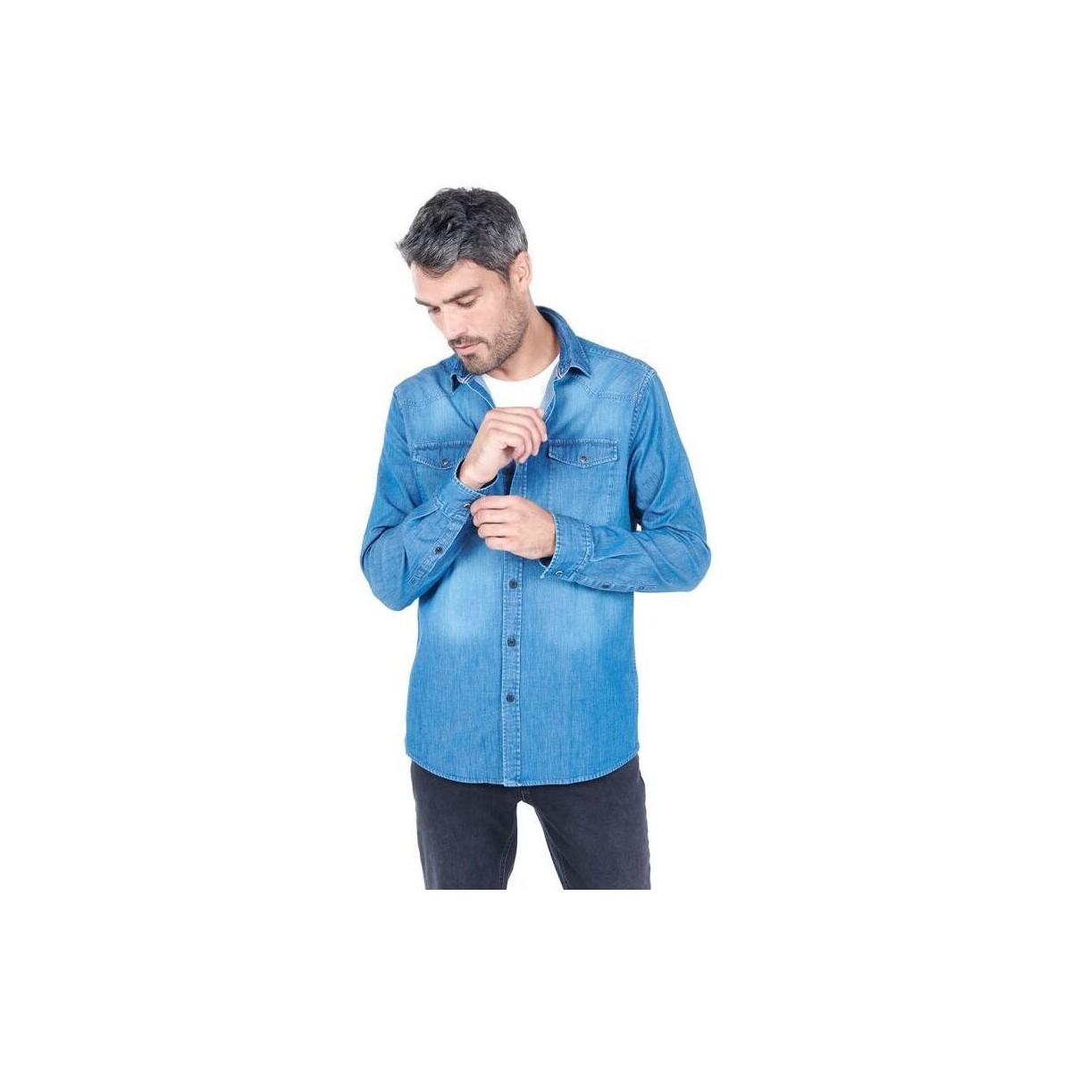 Vêtements Homme Chemises manches longues Jerem CHEMISE Bleu