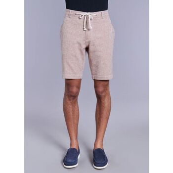 Vêtements Homme Shorts / Bermudas Jerem BERMUDA EN GABARDINE DE LIN STRETCH MÉLANGÉE Marron