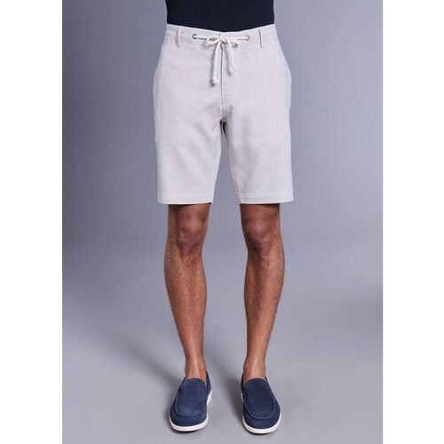 Vêtements Homme Shorts / Bermudas Jerem BERMUDA EN GABARDINE DE LIN STRETCH MÉLANGÉE Beige