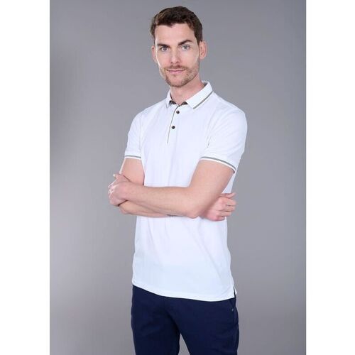 Vêtements Homme Chemises manches longues Jerem logo-print POLO EN JERSEY DE COTON STRETCH AVEC FINITIONS JACQUARD Blanc