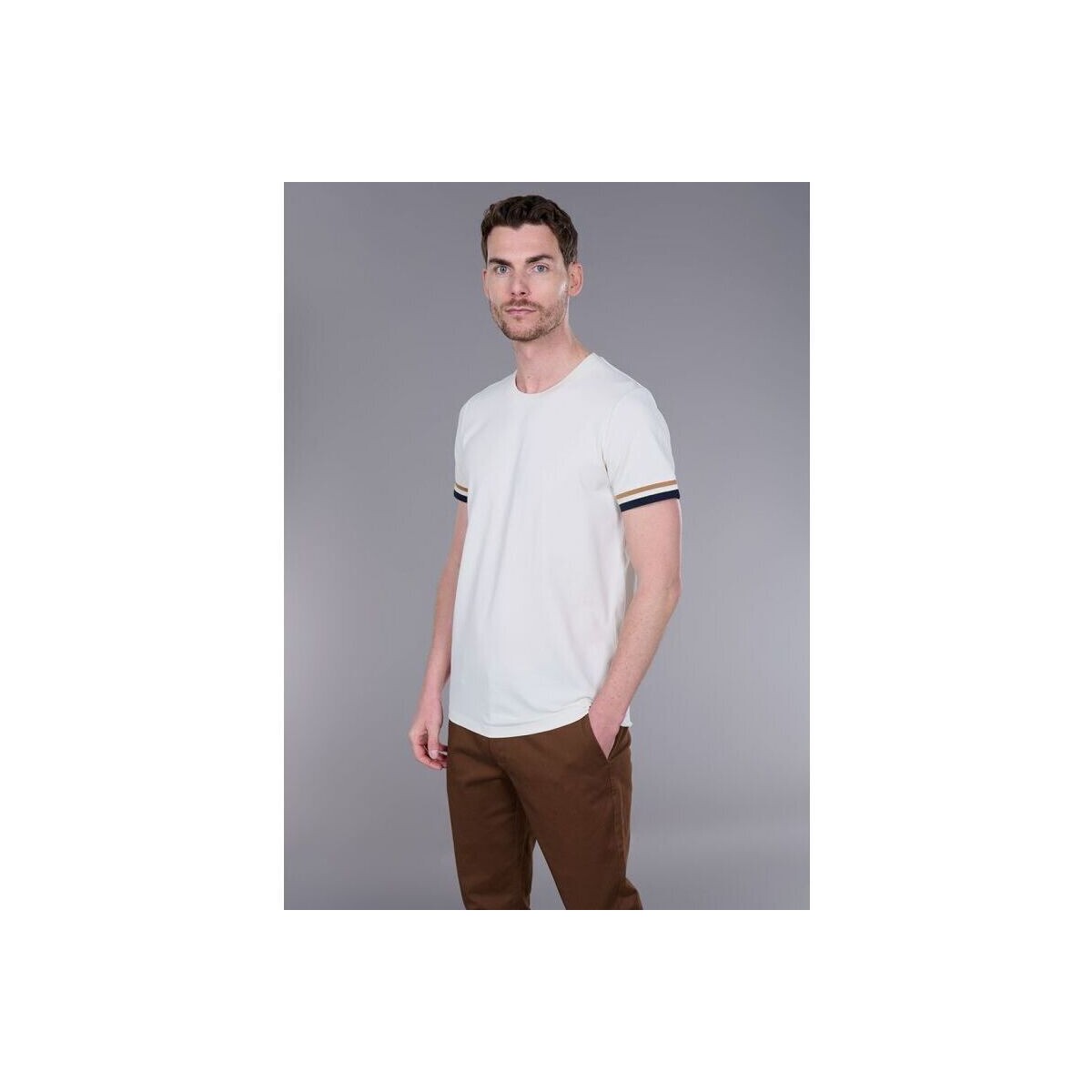 Vêtements Homme Chemises manches longues Jerem T-SHIRT EN PIQUÉ DE COTON STRETCH Blanc