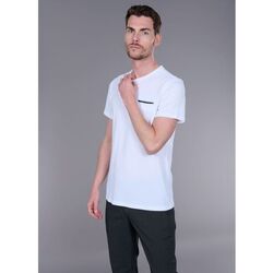 Vêtements Homme T-shirts manches courtes Jerem T-SHIRT COL ROND EN JACQUARD DE COTON Blanc