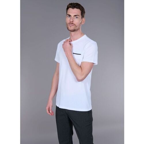 Vêtements Homme T-shirts manches courtes Jerem T-SHIRT COL ROND EN JACQUARD DE COTON Blanc
