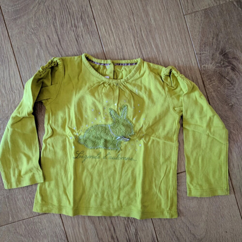 Vêtements Fille Débardeurs / T-shirts sans manche Gemo T-shirt manches longues vert Gémo - 3 ans Vert