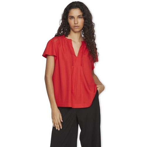 Vêtements Femme Tops / Blouses Vila Nensa Top S/S - Poppy Red Rouge