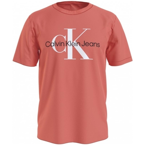 Vêtements Homme T-shirts & Polos Calvin Klein Jeans T Shirt Homme  Ref 55790 Rouge Rouge