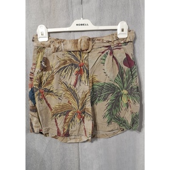 Vêtements Femme Shorts / Bermudas Desigual Short savane + ceinture Desigual Beige