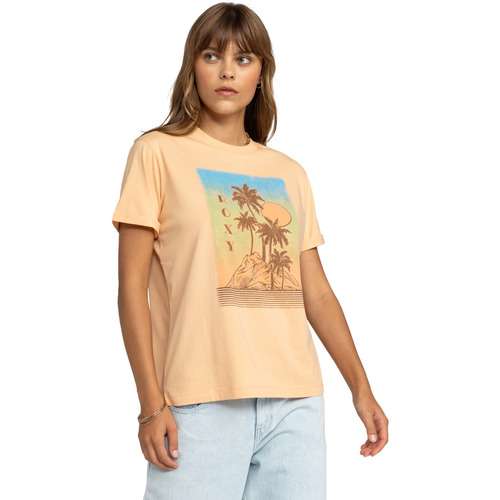 Vêtements Fille T-shirts Young manches courtes Roxy Noon Ocean B Orange