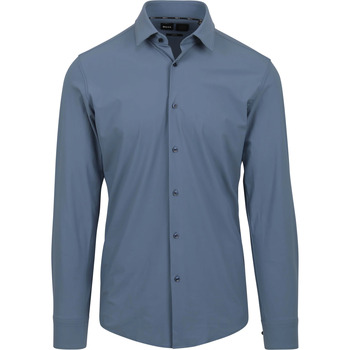 Vêtements Homme Chemises manches longues BOSS Livraison gratuite* et Retour offert Bleu