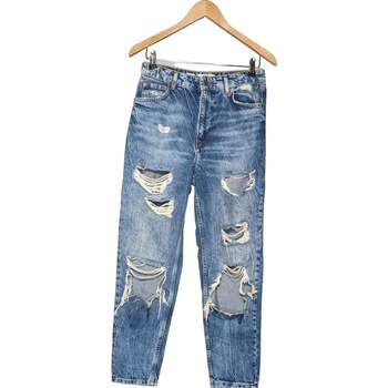 jeans bershka  jean slim femme  38 - t2 - m bleu 