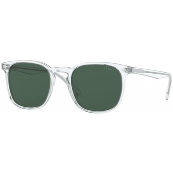 lunettes de soleil vogue  vo5328s lunettes de soleil, transparent/vert foncé, 52 mm 