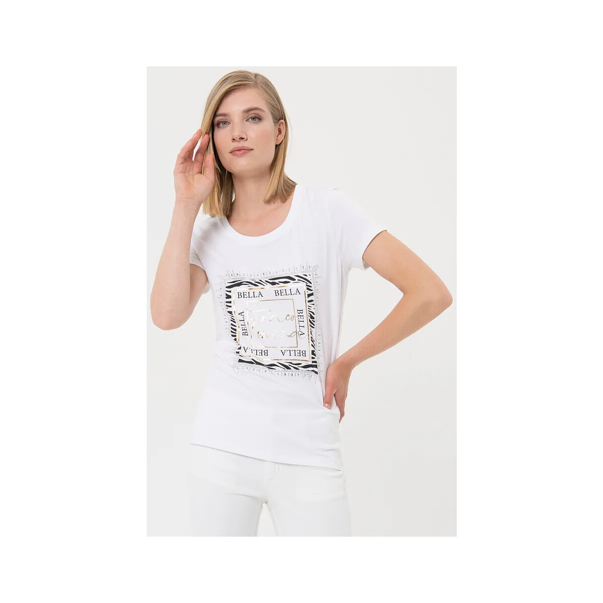 Vêtements Femme T-shirts & Polos Fracomina FR24ST3004J40110 Incolore
