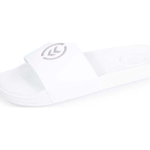 Chaussures Femme Tongs Isotoner Tongs détail logo Blanc