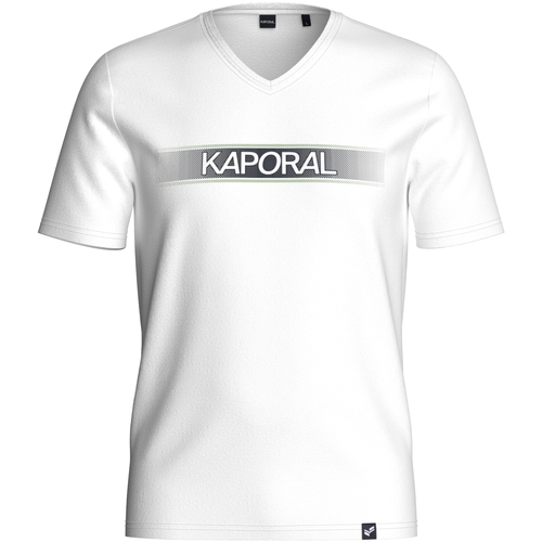 Vêtements Homme T-shirts & Polos Kaporal T-shirt col v Blanc