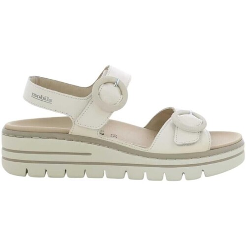Chaussures Femme Sandales et Nu-pieds Mephisto SANDALE  MOVILS CLARA CUIR OFFWHITE Blanc