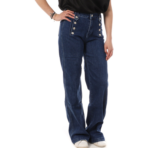 Vêtements Femme Jeans droit Monday Premium L-3153-1 Bleu