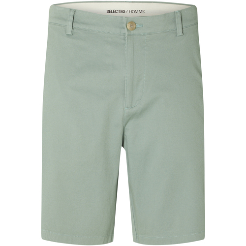 Vêtements Homme Shorts / Bermudas Selected Short coton chino Vert