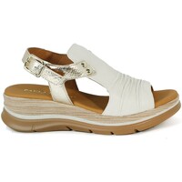 Chaussures Femme Sandales et Nu-pieds Paula Urban DANALIAS DE CUÑA  24-17 BEIGE-PLATINO Blanc