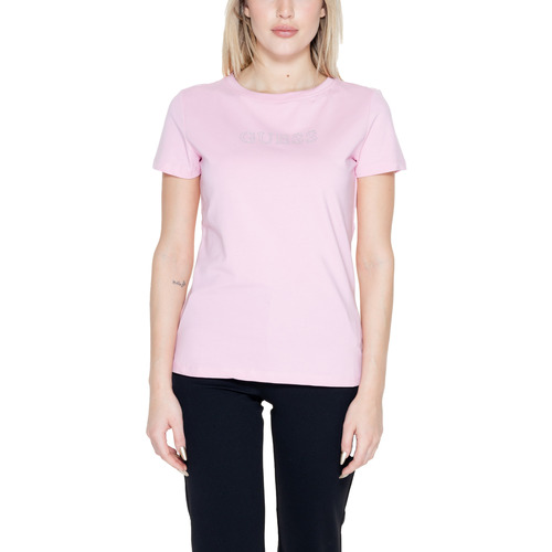 Vêtements Femme T-shirts Rose manches courtes Guess SKYLAR SS V4GI09 J1314 Rose