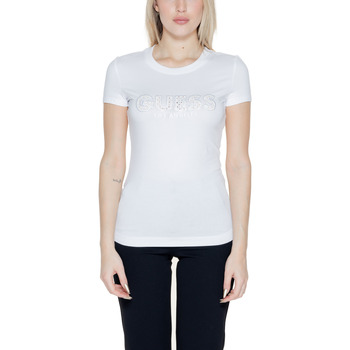 Vêtements Femme T-shirts Rose manches courtes Guess CN SANGALLO W4GI14 J1314 Blanc