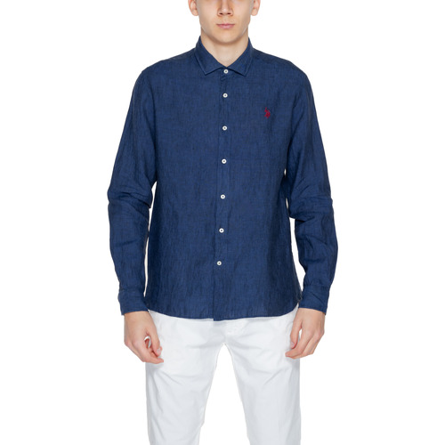 Vêtements Homme Chemises manches longues U.S footwear Polo Assn. CALE 67762 50816 Bleu
