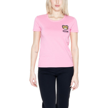 Vêtements Femme T-shirt Noir Logo Nage Moschino V6A0788 4410 Rose