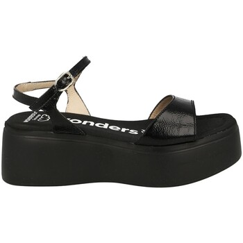 Chaussures Femme Sandale Merveilles C-6533 Wonders SANDALIAS PLATAFORMA  AURORA A-3701 NEGRO Noir