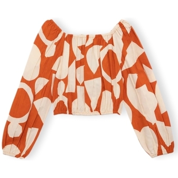 Vêtements Femme knitted v-neck vest sweater Compania Fantastica COMPAÑIA FANTÁSTICA Top 43108 - Geometric Orange