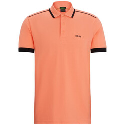 Vêtements Homme T-shirts & Polos BOSS POLO ORANGE PADDY 1  EN PIQUÉ DE COTON À LOGO CONTRASTAN Orange