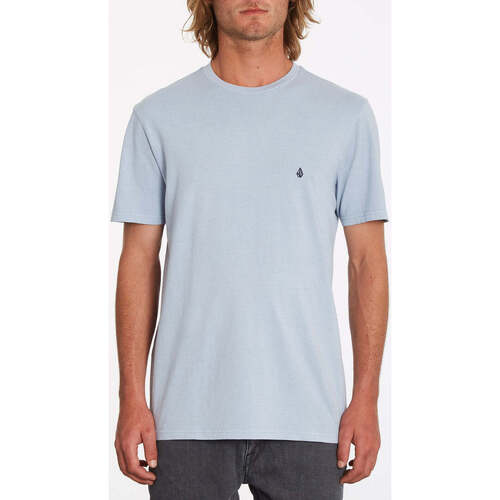 Vêtements Homme T-shirts manches courtes Volcom Camiseta  Solid Stone EMB SS Purple Haze Bleu