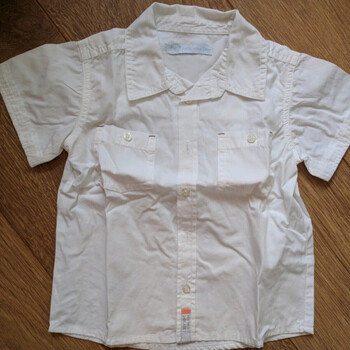 Vêtements Garçon Chemises manches courtes Gemo Chemise manches courtes blanche  Gémo - 3 ans Blanc
