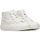Chaussures Fille Baskets montantes Naturino Baskets à la cheville en cuir et tissu YLFAS. Blanc