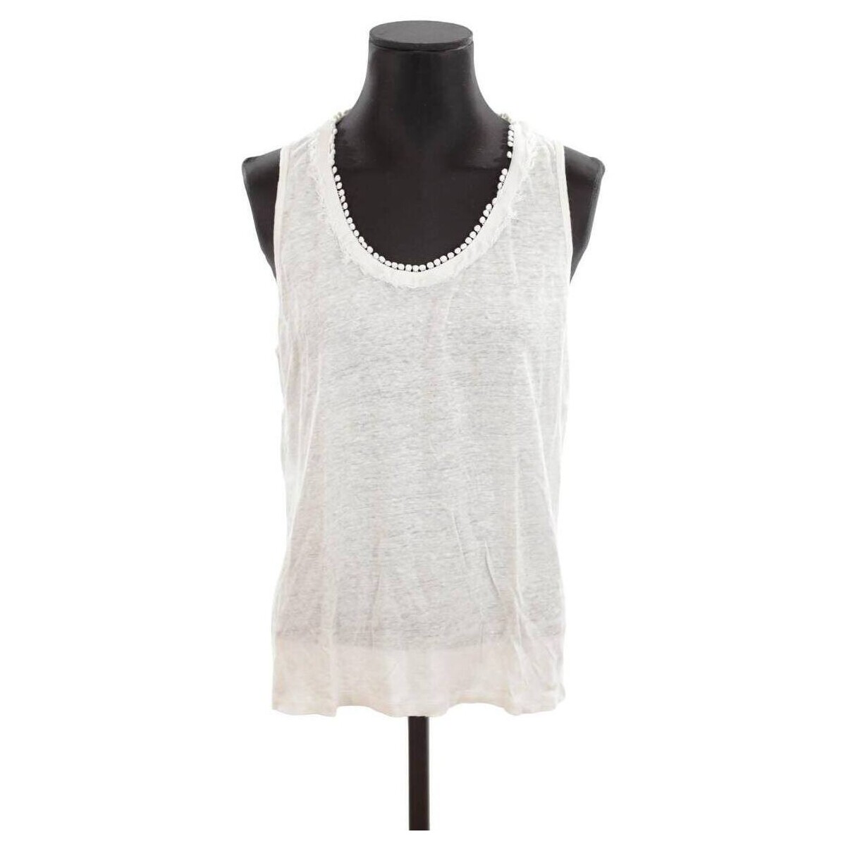 Vêtements Femme Débardeurs / T-shirts sans manche Vanessa Bruno Top en lin Blanc