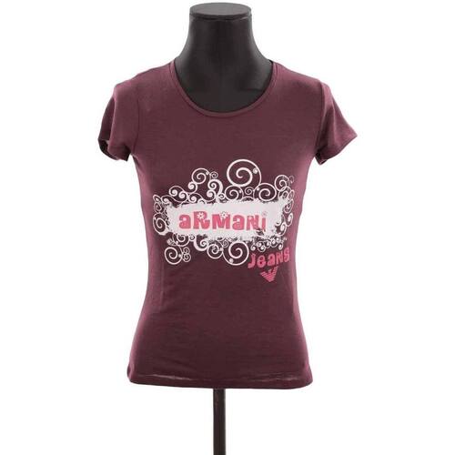 Vêtements Femme Débardeurs / T-shirts sans manche Emporio Armani Top en coton Violet